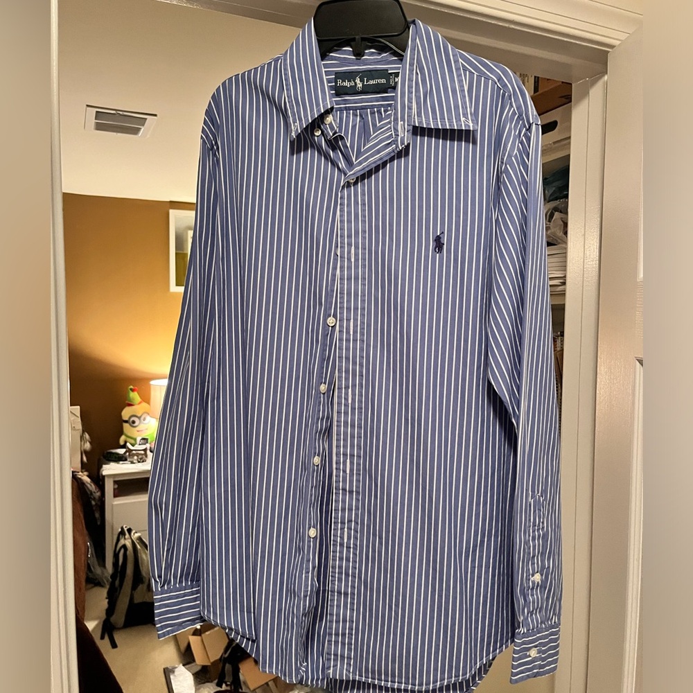 Ralph Lauren Men’s Long Sleeve Button Up Shirt (Medium / M)